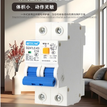 家用小体积漏电保护器DZ47LE-63/2P一体式漏电断路器
