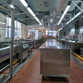 广州唐阁酒店酒楼大型企业职工食堂商用厨房设备清洗油烟机烟管管道烟罩