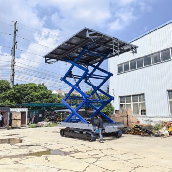 温室大棚搭建专用履带式升降平台车