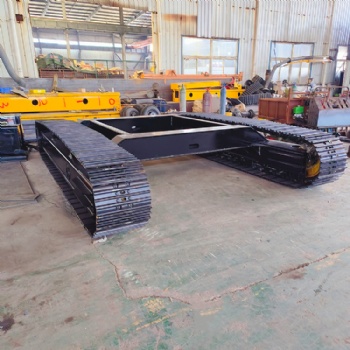 选矿洗砂机自行走钢制履带底盘 改装机械设备移动底盘总成