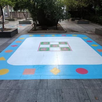 苏州手绘地面游戏彩绘