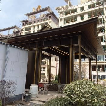 户外大型不锈钢异形廊架景观长廊景观凉亭历史文化长廊厂家定制