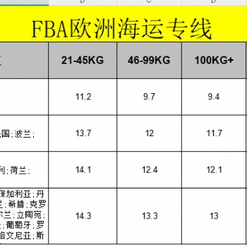 FBA欧洲海运专线 双清包税到门