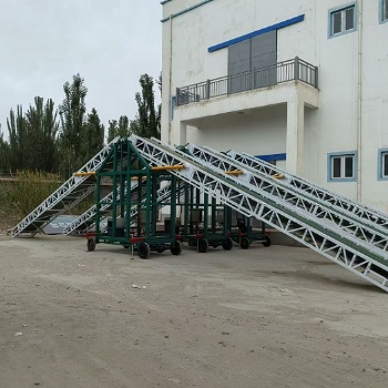 缩短装卸车时间双翼式皮带输送机做到了