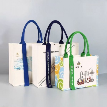彩印帆布手提托特袋 企业文创礼品帆布袋定制