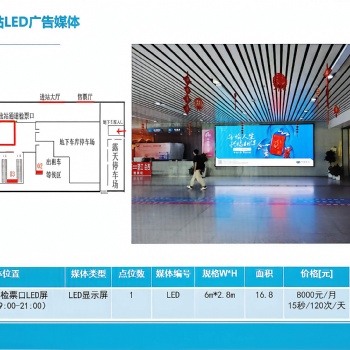 安庆高铁站LED屏 灯箱广告